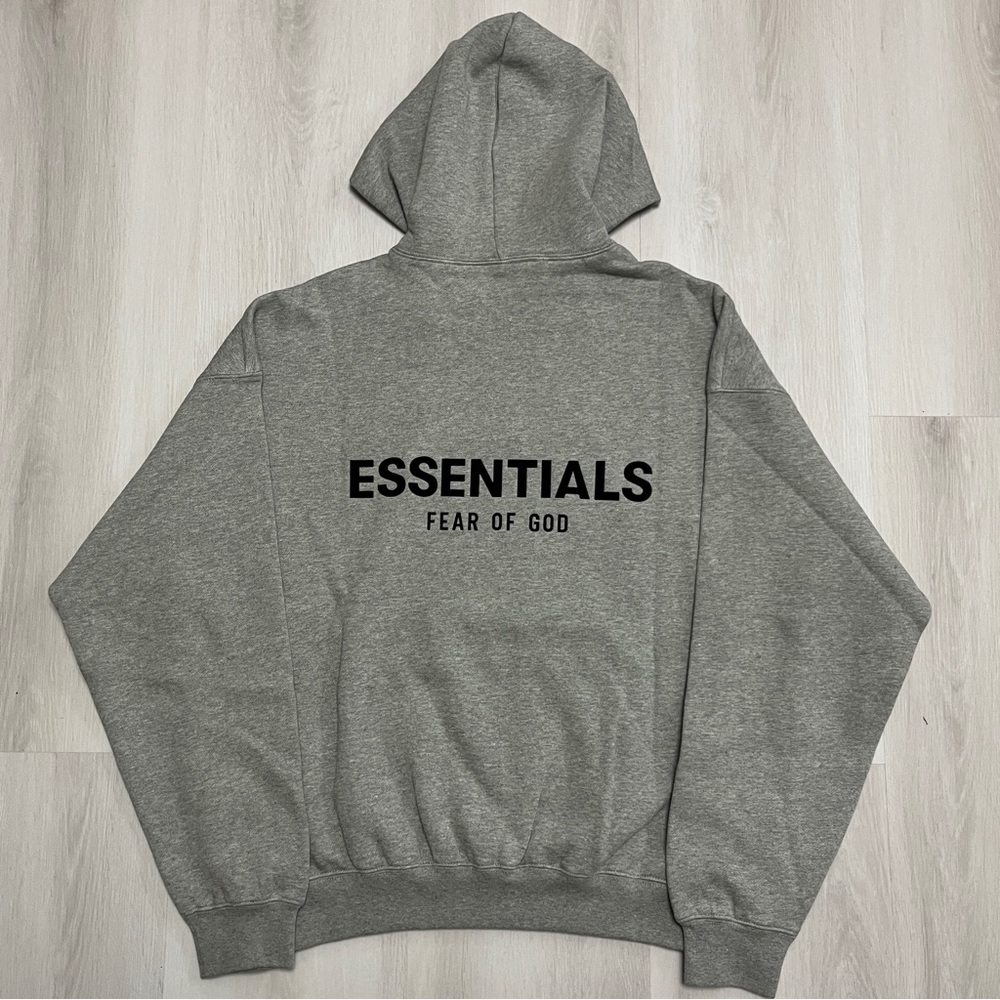 Essentials Heather Gray Hoodie and Joggers - Picture 3 of 5